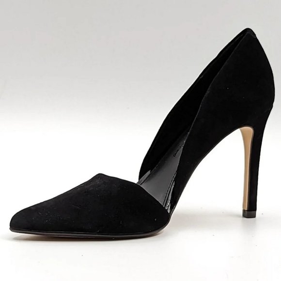 Banana Republic Adelia D'Orsay Pump Heels, Office Dressy Pointed Suede Stilettos - Picture 8 of 8